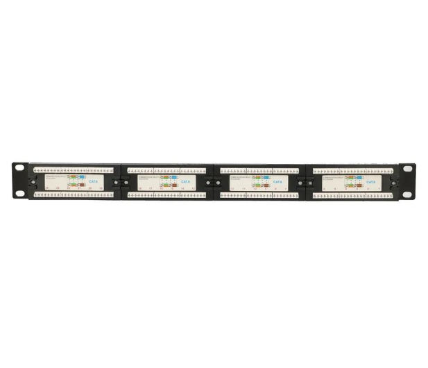 ExtraLink  Patchpanel 24p 19" 1U UTP 6 półka (czarna) - 1323228 - zdjęcie 3